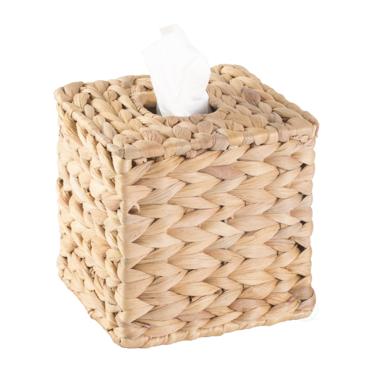 Water Hyacinth Wicker Tissue Box Cover Rectangular 10X6 Natural